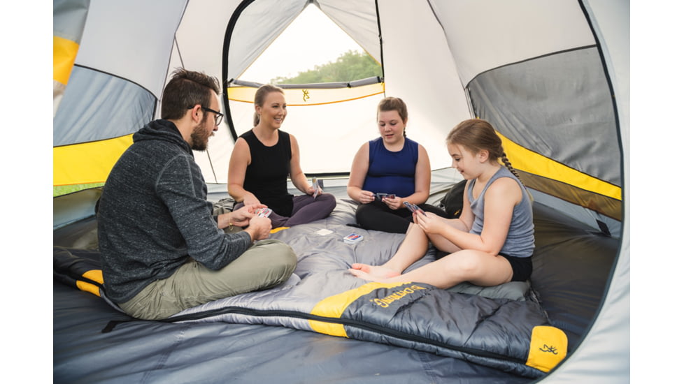 Browning Camping Side-by-Side 0 Double-Wide Sleeping Bag, Gray/Charcoal, 4859936