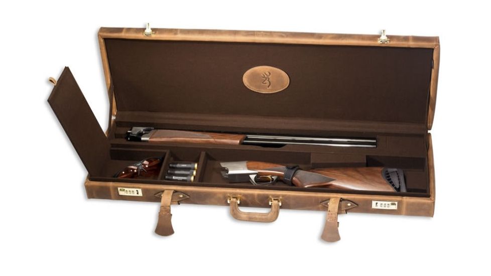 Browning Leather Distressed Fitted Gun Shotgun Case, 1424208408
