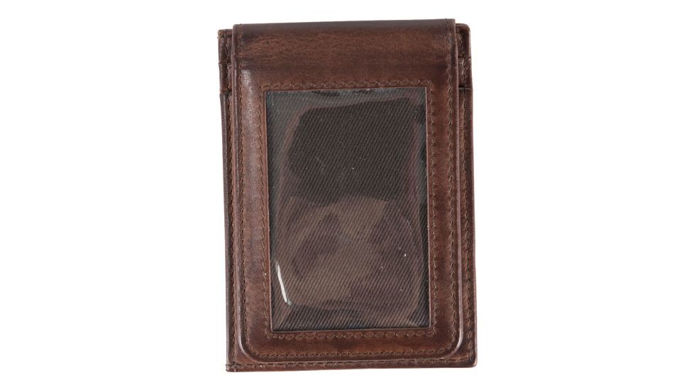 Browning Men's Brass Buck Card Master Dark Brown Money Clip