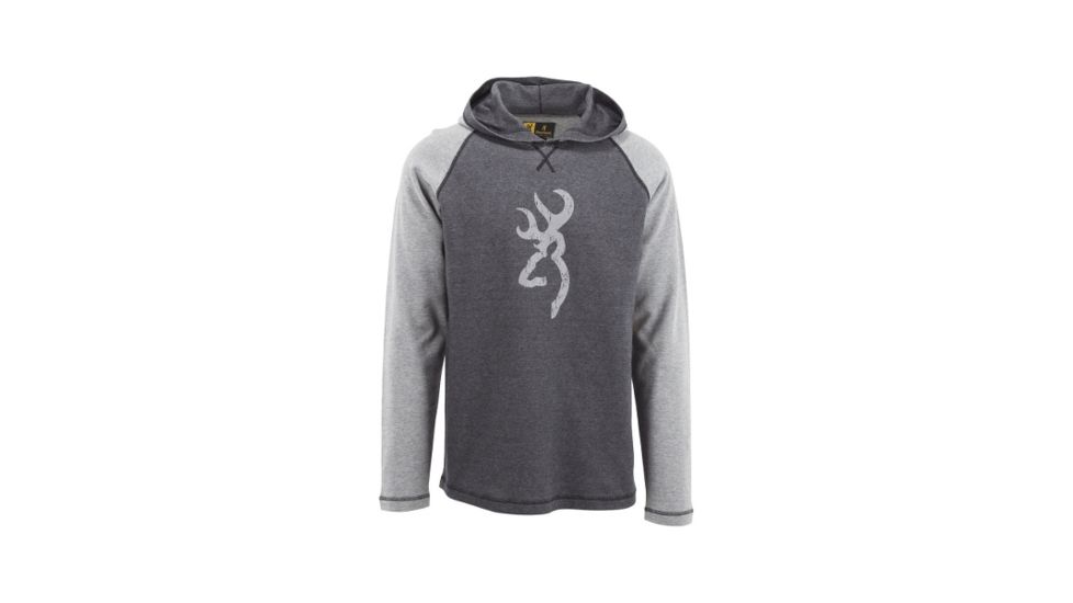 Browning Mens Pavant Hooded Tee, Heather Castlerock, Large, A000302900104