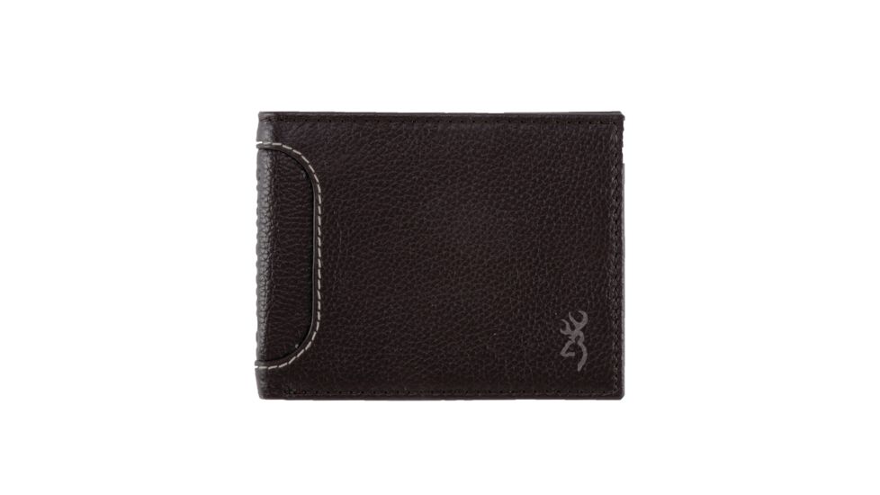 Browning Range Bi-Fold Leather Wallet, Burnished Black, OS, A000289200199