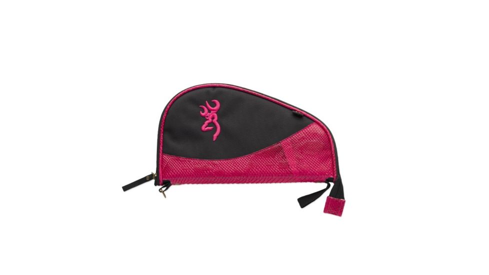 Browning Venom 11in Pistol Case w/Snake Skin Detail,Fuchsia 143055111