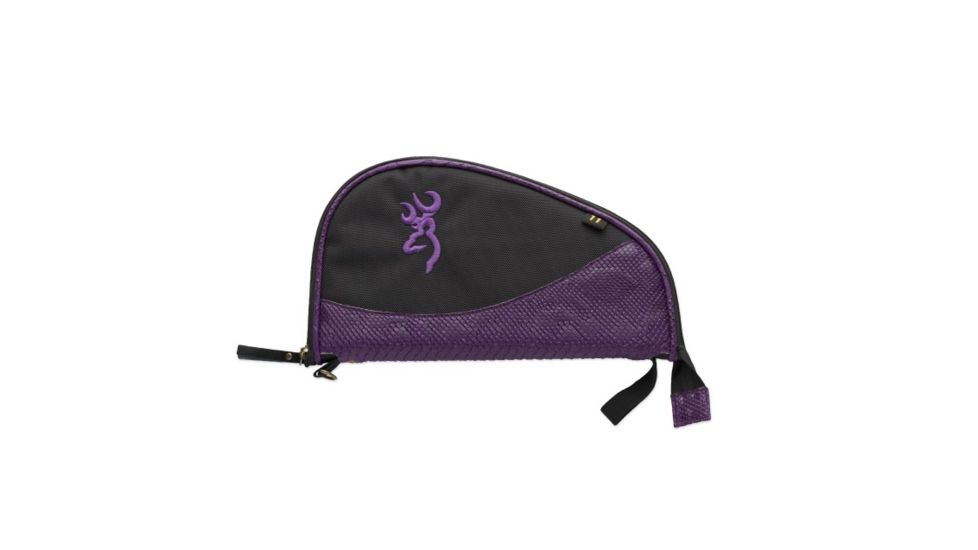 Browning Venom 11in Pistol Case w/Snake Skin Detail,Purple 143056611