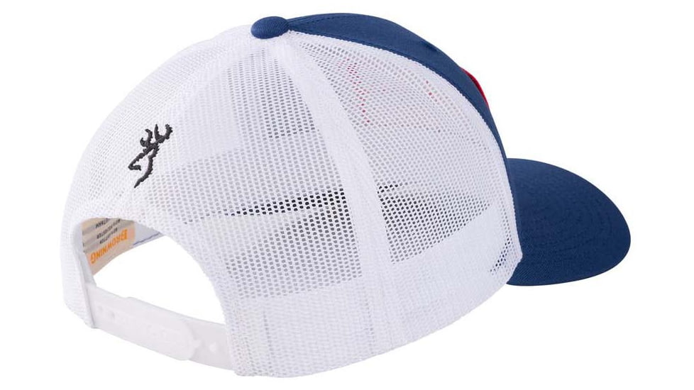 Browning Wallow Mesh Snapback BG Stick Patch Cap, Blue/White, One Size, 308788651