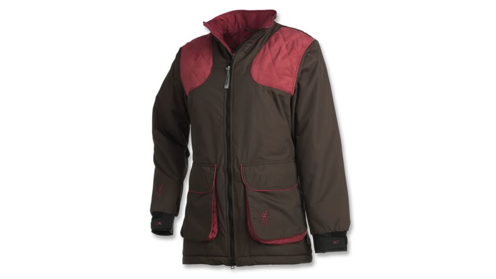 Browning Womens Ballistic Insulated Shooting Jacket, Charcoal/Rose, XL 3040146904