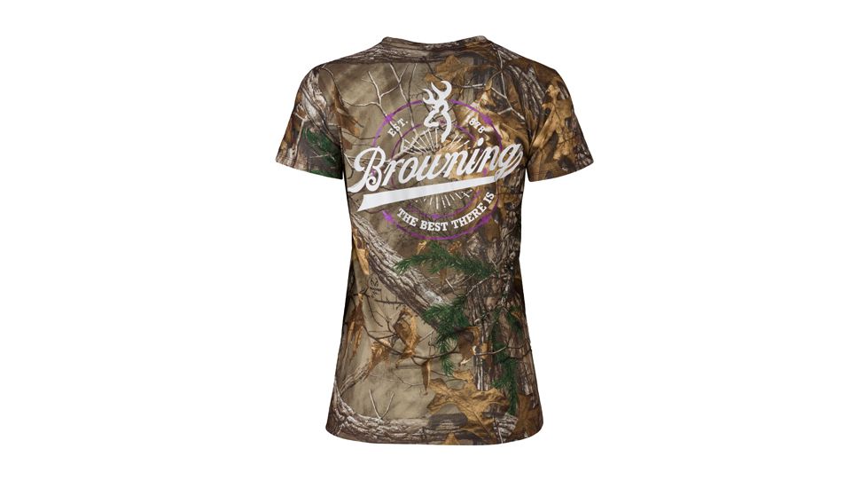 Browning Womens Barbed T-Shirt, Rtx, Small, 3017712401