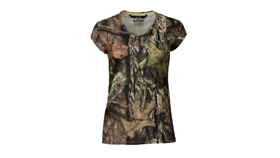 Browning Womens Buck Flower T-Shirt, Mobuc, 2XL, 3014642805