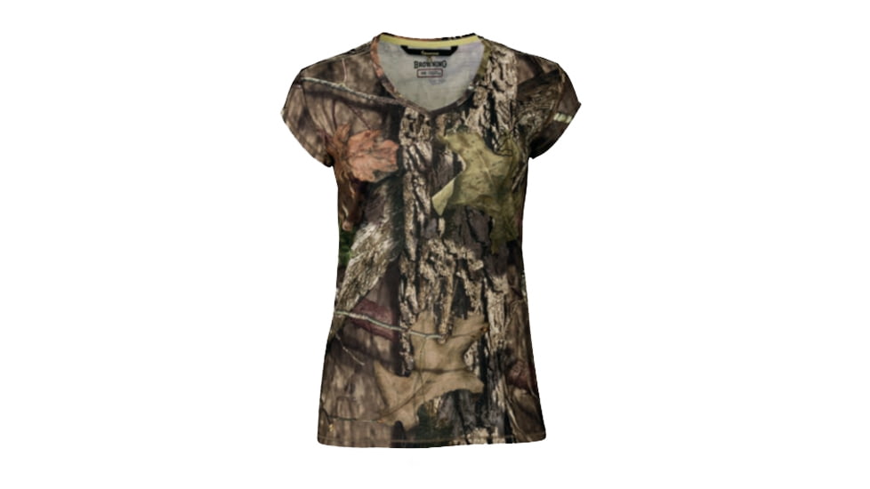 Browning Womens Buck Flower T-Shirt, Mobuc, Extra Small, 3014642800