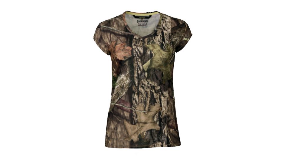 Browning Womens Buck Flower T-Shirt, Mobuc, Medium, 3014642802
