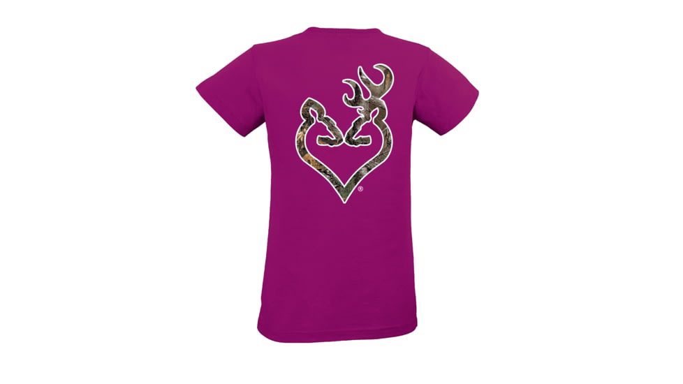 Womens Graphic Rt Extra Buckheart Short Sleeve T-Shirt, Fuchsia