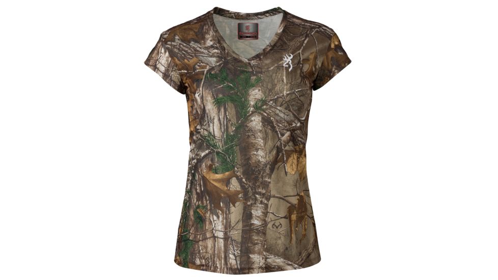 Browning Womens Stamped T-Shirt, Rtx, Large, 3017702403