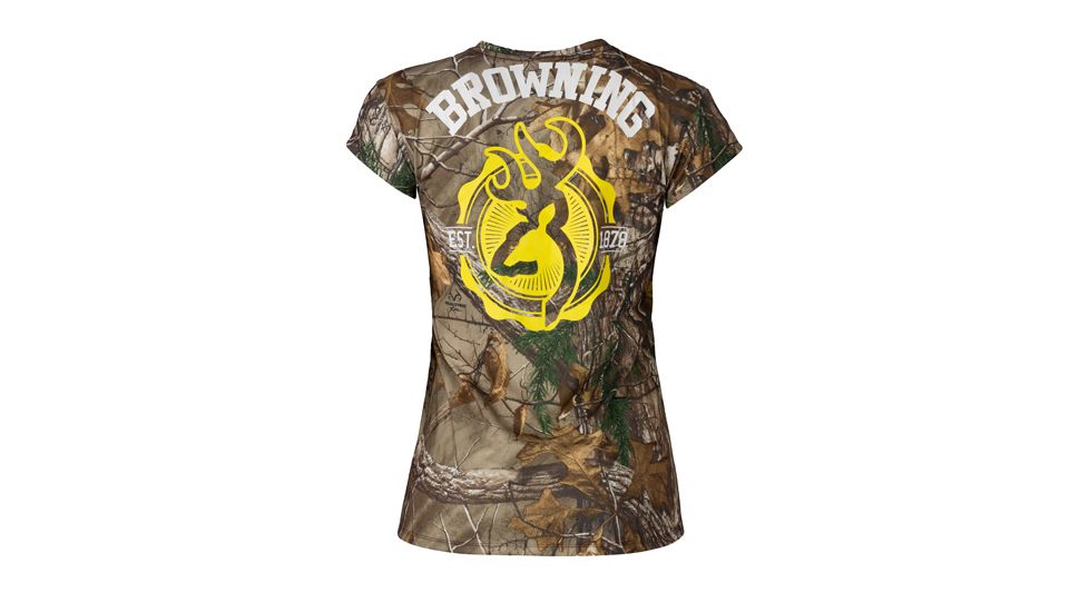 Browning Womens Stamped T-Shirt, Rtx, Medium, 3017702402