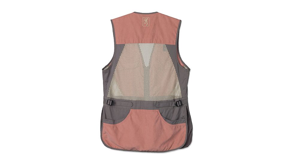 Browning Womens Summit Shooting Vest,Smoke/Hot Pink,Large 3050719403