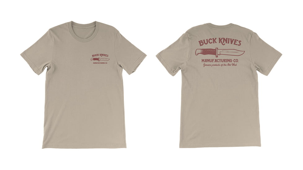 Buck Knives Buck Knives Co T-Shirt - Men's, 3XL, Cream, 13223