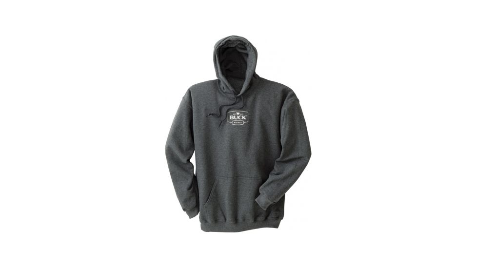 Buck Knives Mens Gray Hoodie, Large BU6342