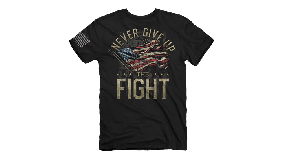 Buck Wear Never Give Up Short Sleeve T-Shirt - Men's, 2XL, Black, 21622X