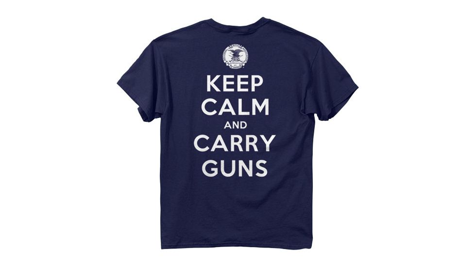 Buck Wear T-shirt Nra ''keep Calm'' Navy S-sleeve X-large