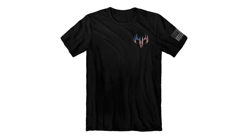 Buck Wear T-shirt ''red White &amp; True'' Black Large