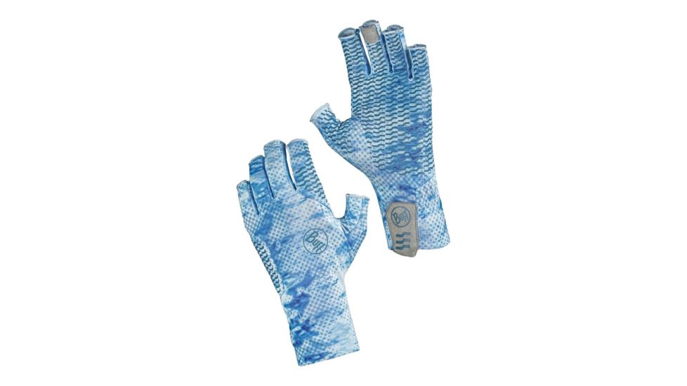 Buff Aqua Gloves, Pelagic Camo Blue