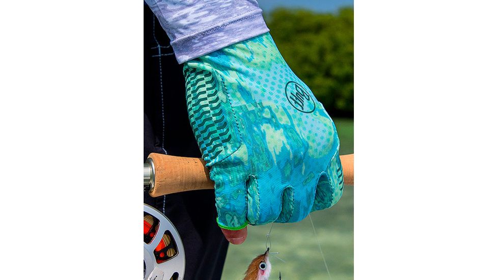 Buff Aqua Gloves, Pelagic Camo Green S, Small, 15542