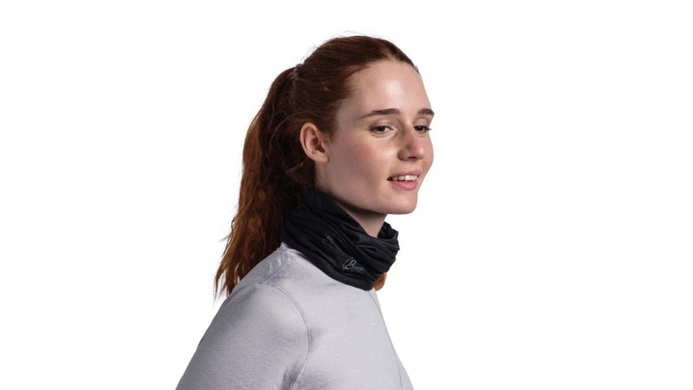 Buff Coolnet UV Neckwear, Solid Black, 119328.999.10.00
