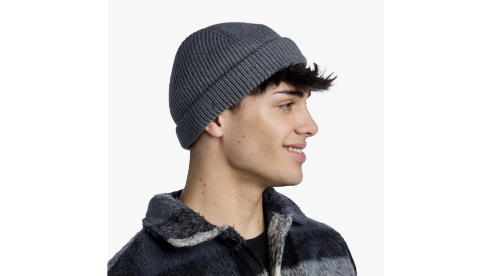 Buff Knitted Beanie, Ervin Grey, 132323.937.10.00