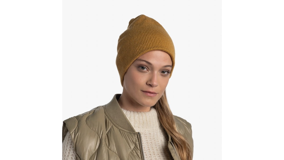 Buff Knitted Beanie, Jarn Ocher, 129618.105.10.00