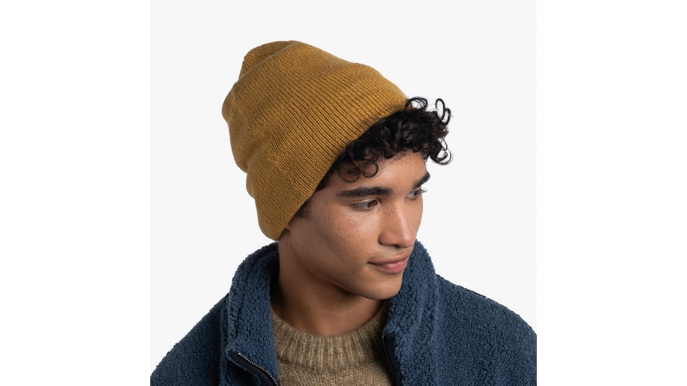 Buff Knitted Beanie, Jarn Ocher, 129618.105.10.00