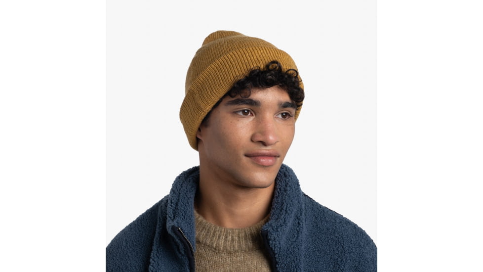 Buff Knitted Beanie, Jarn Ocher, 129618.105.10.00