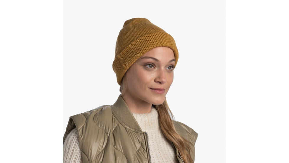 Buff Knitted Beanie, Jarn Ocher, 129618.105.10.00