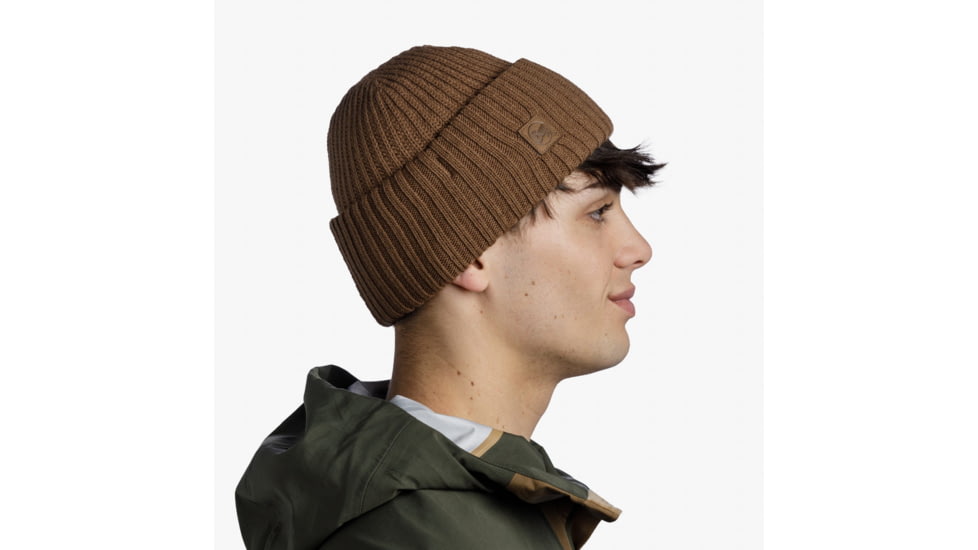 Buff Knitted Beanie, Rutger Brindle, 129694.315.10.00