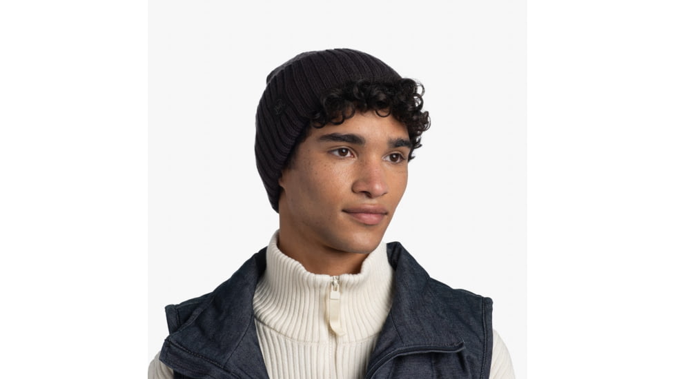 Buff Knitted Beanie, Rutger Graphite, 129694.901.10.00