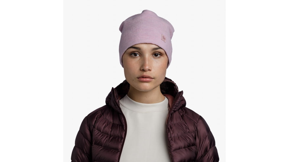 Buff Merino Fleece Beanie, Lilac Sand, 129446.640.10.00