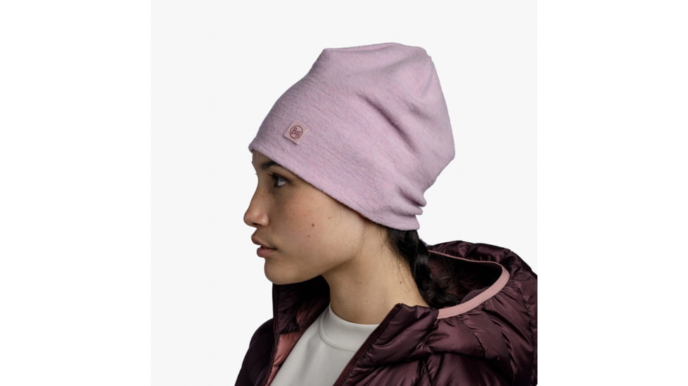 Buff Merino Fleece Beanie, Lilac Sand, 129446.640.10.00