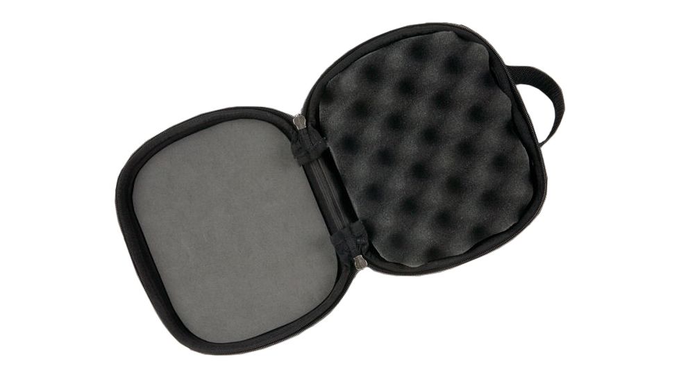 Bulldog Cases &amp; Vaults 9 In. X 12 In. Black Molded Nylon Pistol Case with Handles And Egg Crate