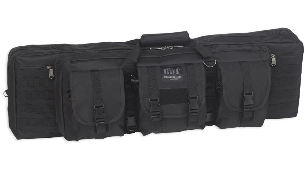 Bulldog Cases &amp; Vaults 37in Double Tactical Rifle Case, Black, BDT60-37B