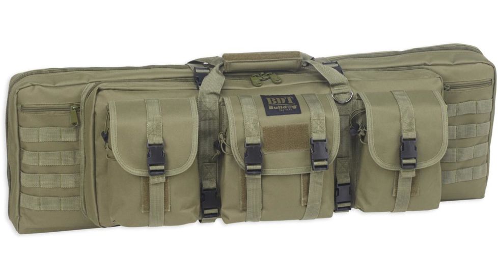 Bulldog Cases &amp; Vaults 37in Double Tactical Rifle Case, Green, BDT60-37G