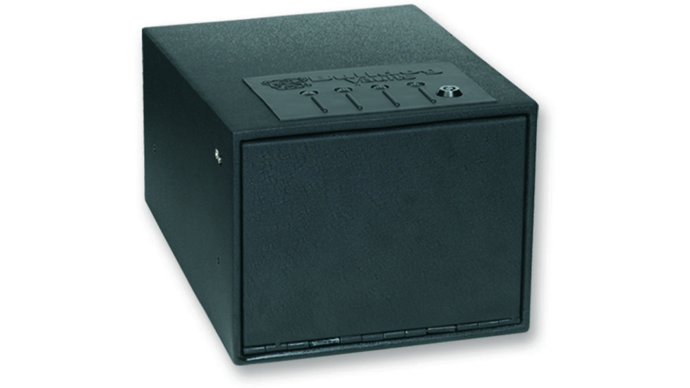 Bulldog Cases &amp; Vaults Deluxe Pistol Vault w/ Digital Lock, Shelf, Light, Power Supply, Cable - Black BD2500