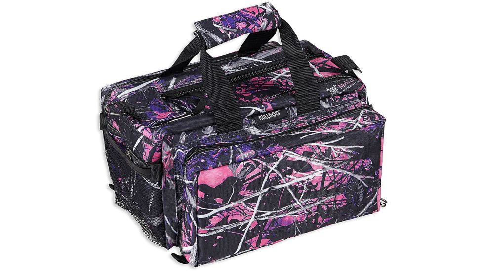 Bulldog Cases &amp; Vaults Muddy Girl Camo Range Bag, Deluxe, with Strap - 13inx7inx7in BD910MDG