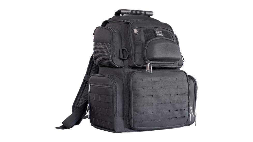 Bulldog Cases Tactical Range Handgun, Medium, Back Pack, Poly Oxford Nylon Construction, Black, BDT414B