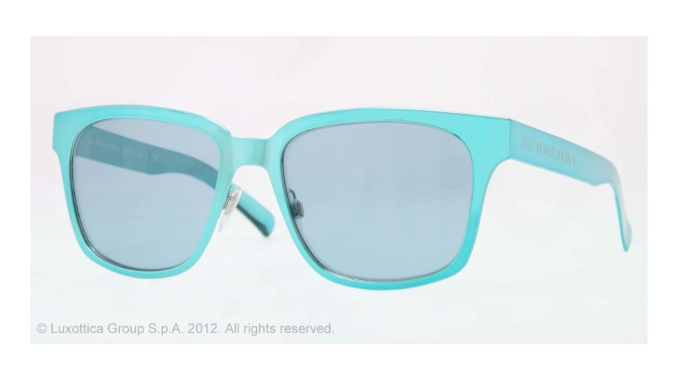 Burberry BE3068 Sunglasses 117980-54 - Turquoise Frame, Blue Lenses