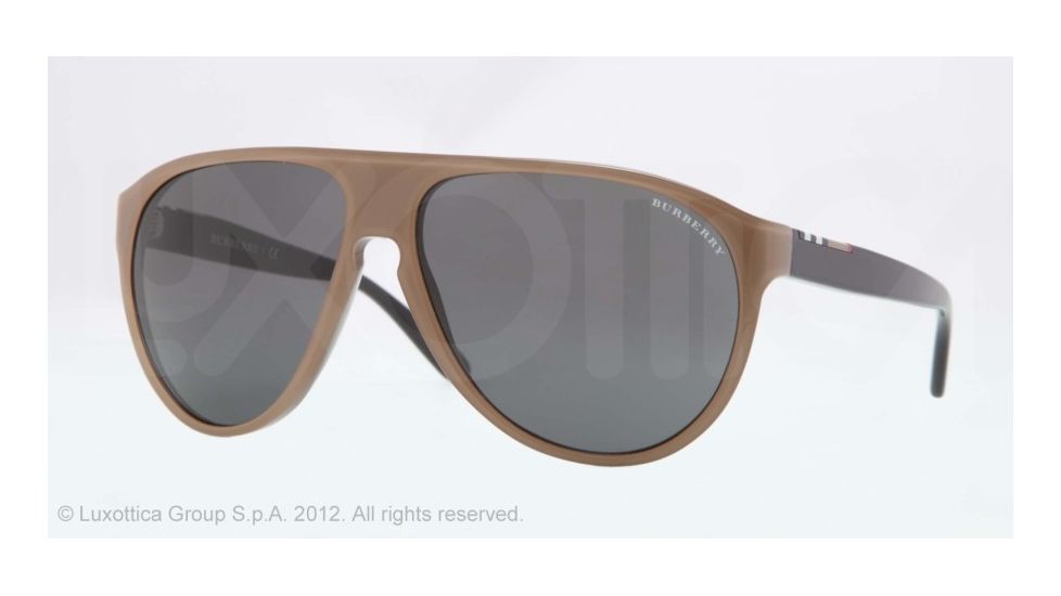 Burberry BE4142 Sunglasses 339587-59 - Top Transp/brown Frame, Gray Lenses