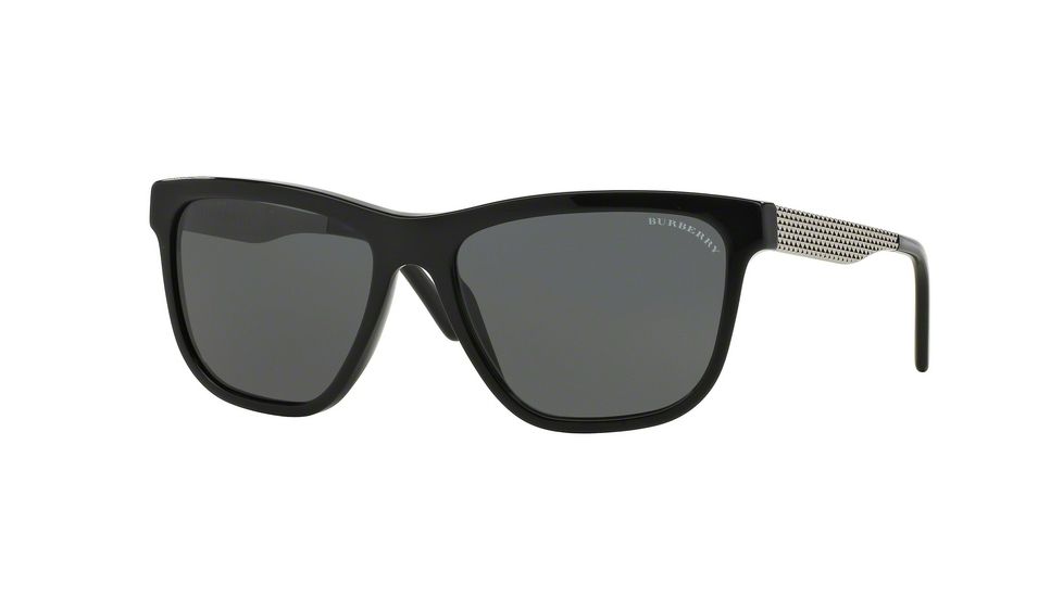 Burberry BE4163 Sunglasses 300187-56 - Black Frame, Gray Lenses