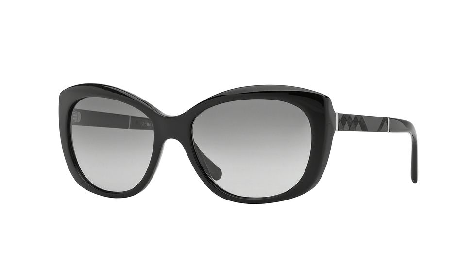 Burberry BE4164 Sunglasses 300111-55 - Black Frame, Gray Gradient Lenses