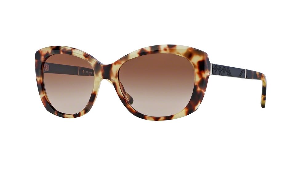 Burberry BE4164 Sunglasses 327813-55 - Light Havana Frame, Brown Gradient Lenses