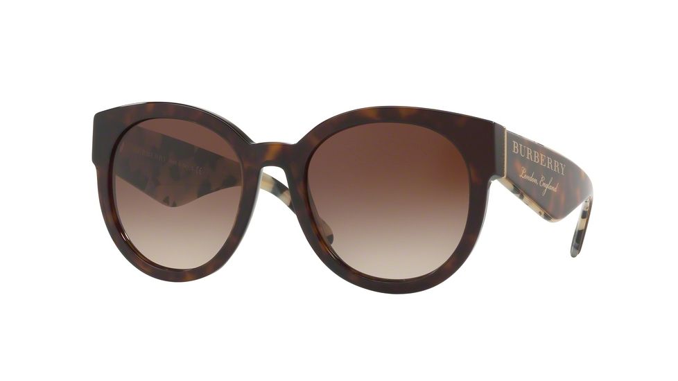 Burberry BE4260F Sunglasses 368813-54 - Dark Havana Frame, Brown Gradient Lenses