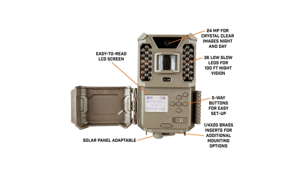 Bushnell 24MP Core Prime Low Glow Trail Camera, Brown, 119932C