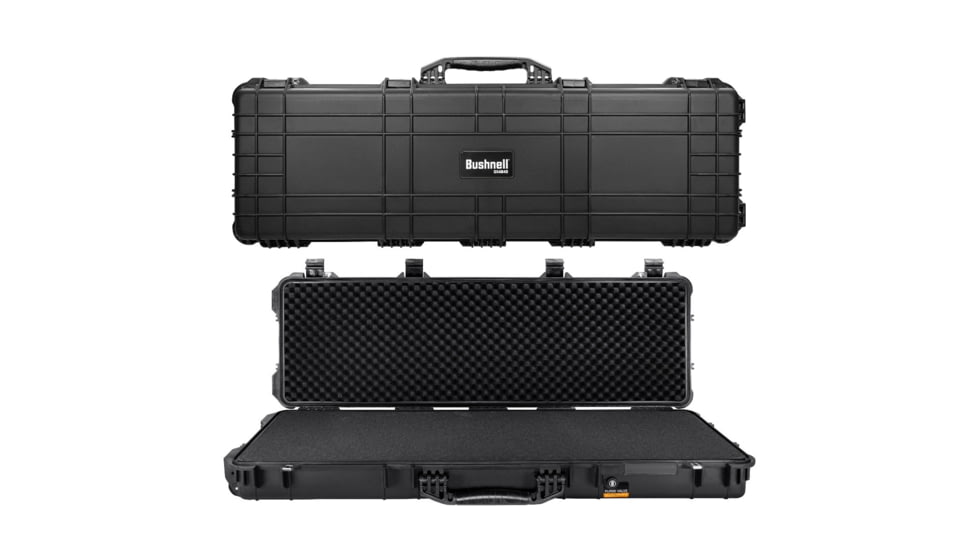 Bushnell 38in Waterproof Roller Hard Rifle Case w/ Foam, Black, Small, BN00013