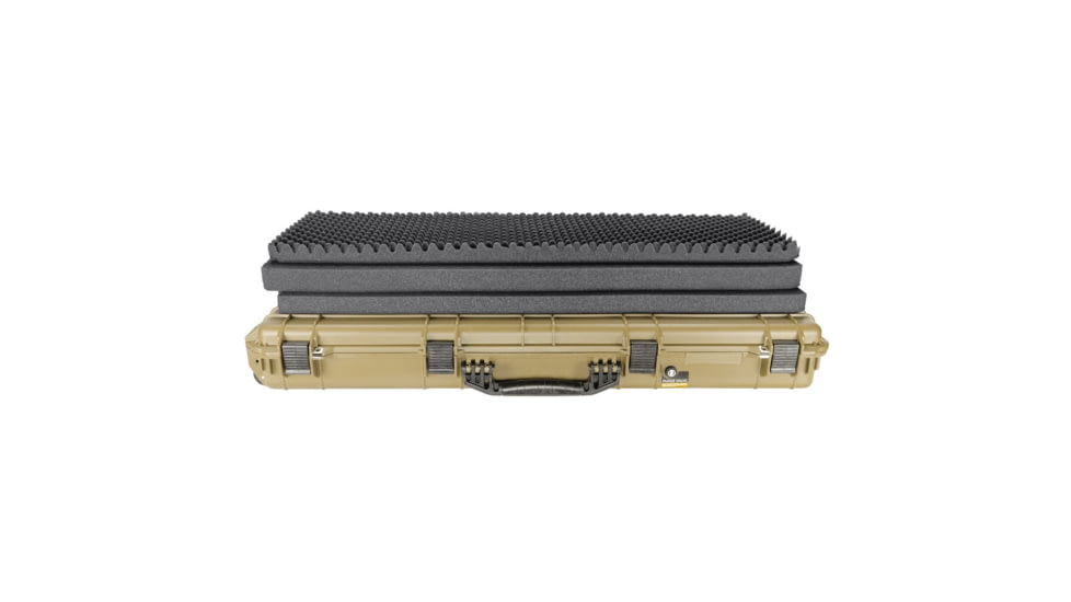 Bushnell 53in Waterproof Roller Hard Rifle Case w/Foam, Tan, BN00015-TAN