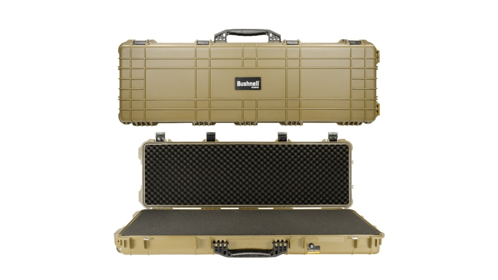 Bushnell 53in Waterproof Roller Hard Rifle Case w/ Foam, Tan, X Large, BN00015-TAN